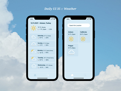 #DailyUI :: Day 037 – Weather dailyui design figma iphone app ui ux vector
