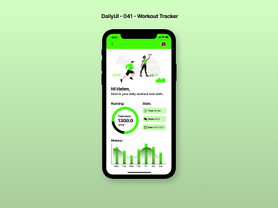 #DailyUI :: Day 041 – Workout Tracker dailyui design figma iphone app ui ux workout tracker workouttracker