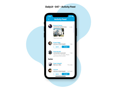 #DailyUI :: 047 - Activity Feed activity feed dailyui design figma iphone app ui ux vector