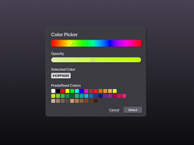 DailyUI :: 060 - Color Picker