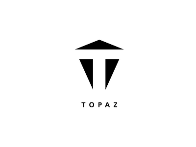 Topaz branding logo logotype negative space t logo topaz