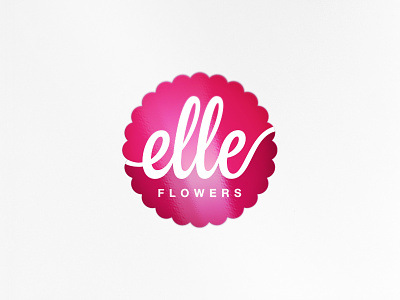 Elle Flowers brand branding elle flowers logo logotype