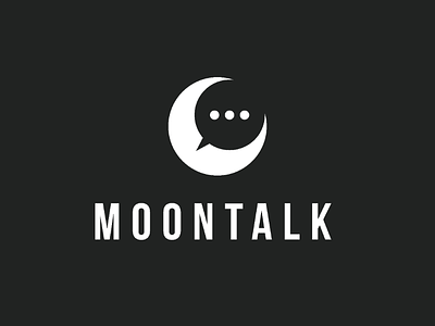 Moontalk Logo Concept design graphic design logo logo collection logo concept minimal minimalism moon moontalk simple talk visual
