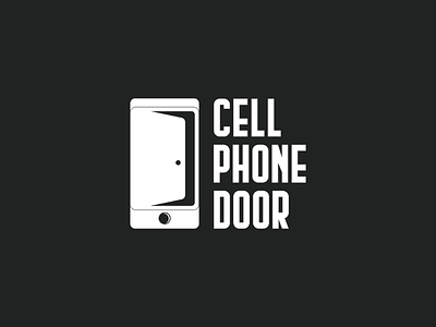 CellPhone Door Dual Meaning Concept black cellphone design door graphic design logo logo collection logo concept minimal minimalism mobile phone simple visual white