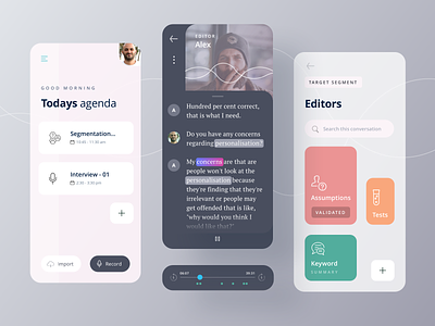 Research App askable calendar customer insights cx insight otter.ai recording redesign research research app schedule software transcribe usability hub usability testing app ux uxdesign