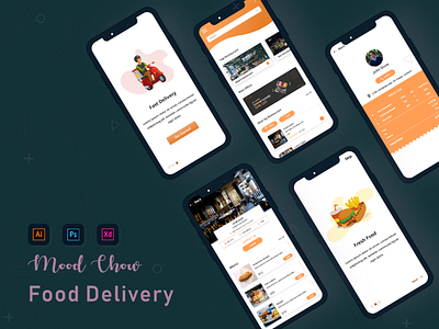 Food Delivery App - MoodChow ui ux app food delivery