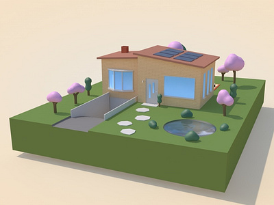 3D House - Front courtyard