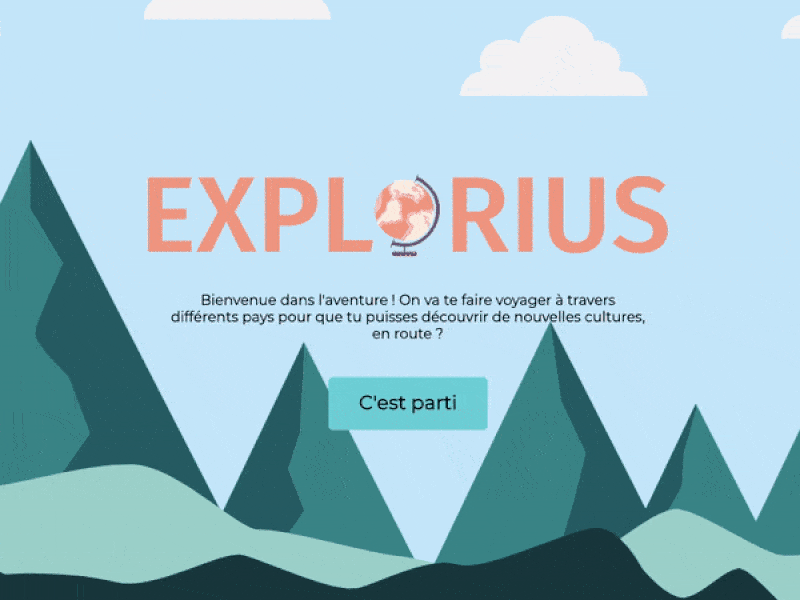 Landing page - Explorius animation landingpage website design