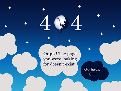 404 page 404 page blue clouds daily ui error 404 sky ui design