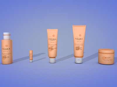 3D - cosmetic products 3d branding cinema4d cosmetics cream