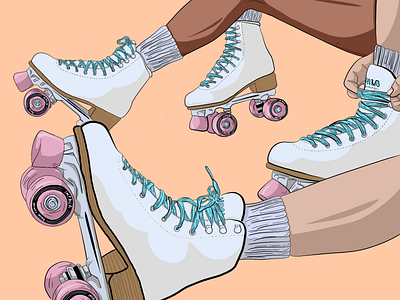 Impala Roller Skates branding design illustration vector