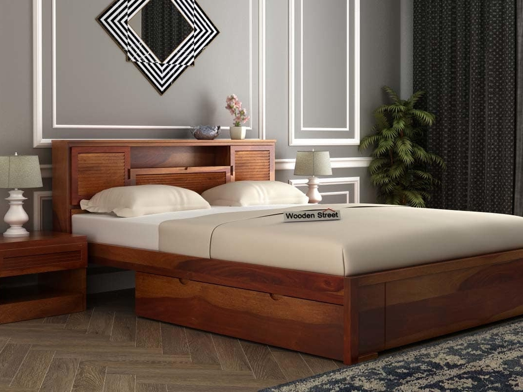 Check out bed with storage in Bangalore at Wooden Street by Wooden on
