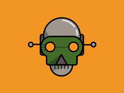 Lunchtime Robot green illustration lunchtime orange robot