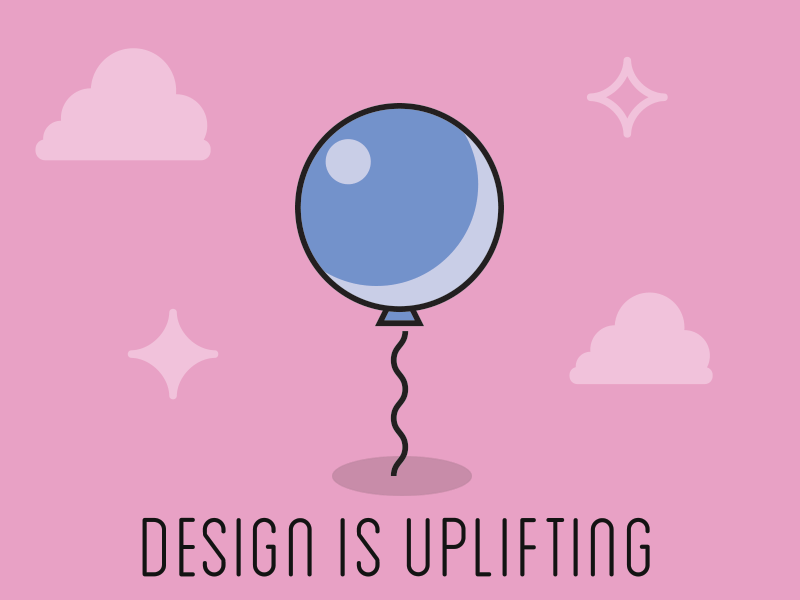 Design Is Uplifting blue bubble gum design fluffy pink shopify