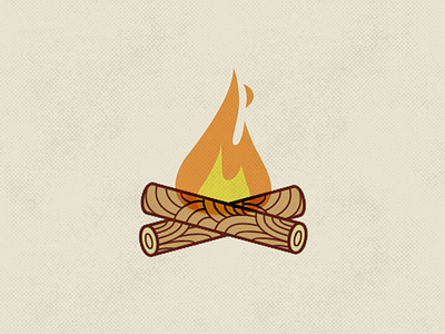 Campfire campfire halftone logs thing