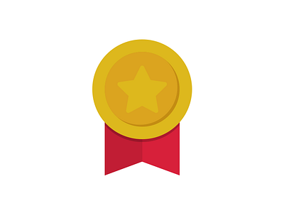 Winner Icon gold medal ribbon winner