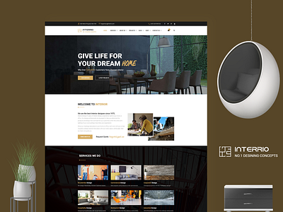 Interrio Architecture & Interior design architechture architectural design business creative ecommerce joomla joomla template joomlabuff web webdesign