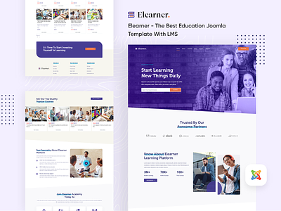 Elearner - The Best Education Joomla template with LMS business cms development creative ecommerce joomla joomla designs joomla template joomlabuff learning learning app learning management system learning platform lms web webdesign