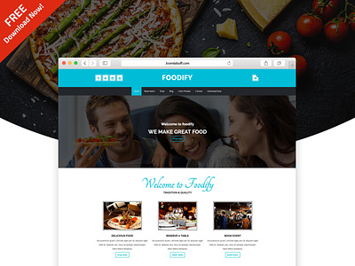 Foodify Joomla ecommerce template for Restaurant