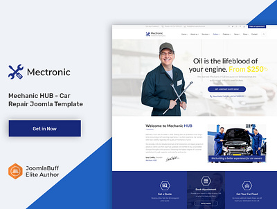 Mechanic HUB - Car Repair Joomla Template business creative design ecommerce envatomarket joomla joomla template joomlabuff mechanic web webdesign