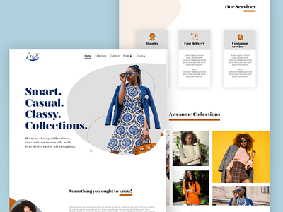 Full landing page fashion website adobe xd designer figma ui uiux user interface ux web design website