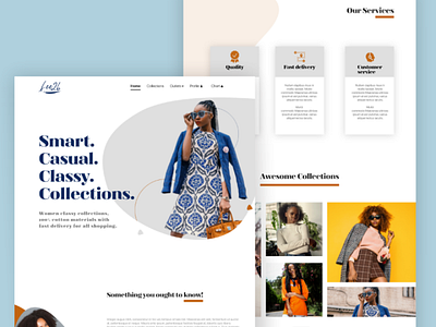 Full landing page fashion website