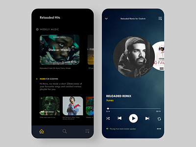 Music UI hire me mobileapp music app ui uidesigner uiux