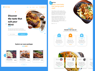 Food Web Design clean design figma food website web design website