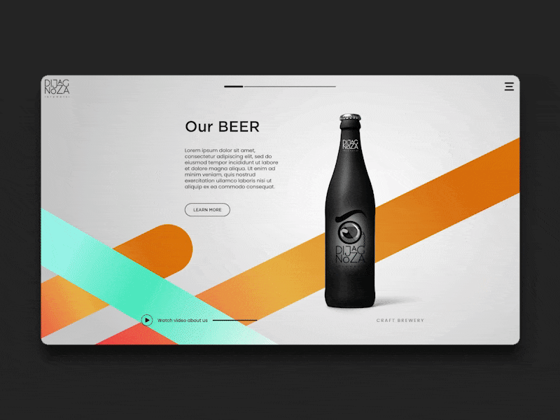 Craft Brewery animation beer brewery clean design landing page website