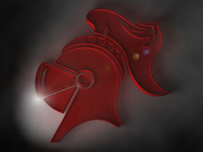 Knight Motion Mockup 3d fog knight logo red render