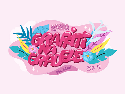 GNG 2020 visual art croatia festival graffiti graffiti art graffitinagradele illustration music pink summer tropic