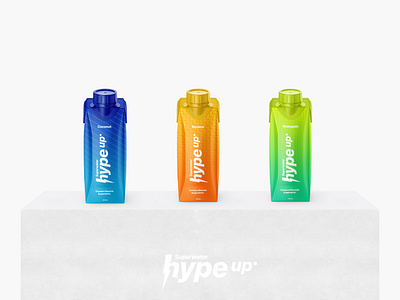 Hype Up - Superdrink branding colorfull packaging