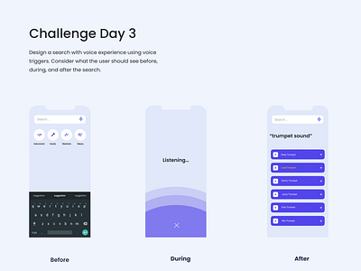Search with Voice adobe adobe xd adobexd adobexddailychallenge app app design design mobile ui search ui uidesign ux uxdesign uxui voice search