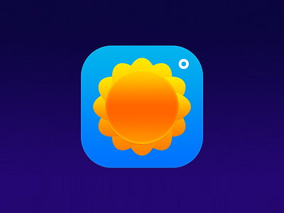 Weather Icon blue sun theme weather