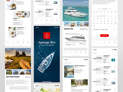 Yachts St P app card clean design system flat interface ios map minimal minimalism mobile mobile design mobile ui mobile ux premium product design uxui web white yacht