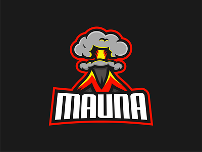 Mauna Mascot Logo adobe illustrator design esport illustration illustrator logo mascot mascot design typography vector volcano