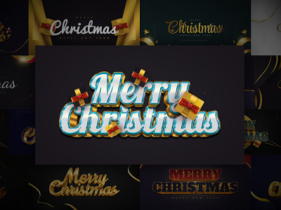 Christmas Lettering Bundles 2023 3d card christmas gift gold happy new year invitation lettering luxury typography