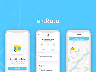 en.Ruta App mobile interface uidesign ux design