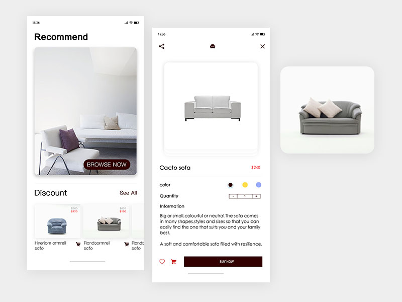 Sofa by Bernice on Dribbble