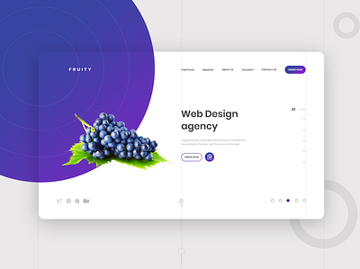 Classical Fruity Web Design animation branding design graphic design illustration typography ui ux vector web design