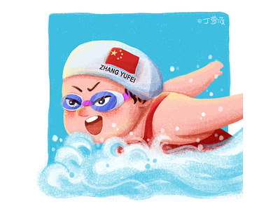 Olympic champion series丨Zhang Yufei illustration tokyo olympic games