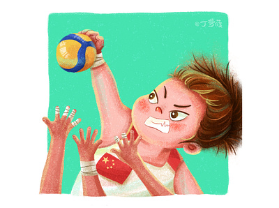 Olympic champion series丨Zhu Ting illustration