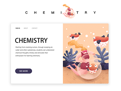 Pressure of liquids illustration ui webdesign