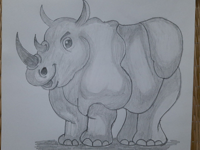 Rhinoceros Art animal animal art animals art art board design hand crafted hand drawing pencil art pencil drawing rhinoceros sketch sketch drawing