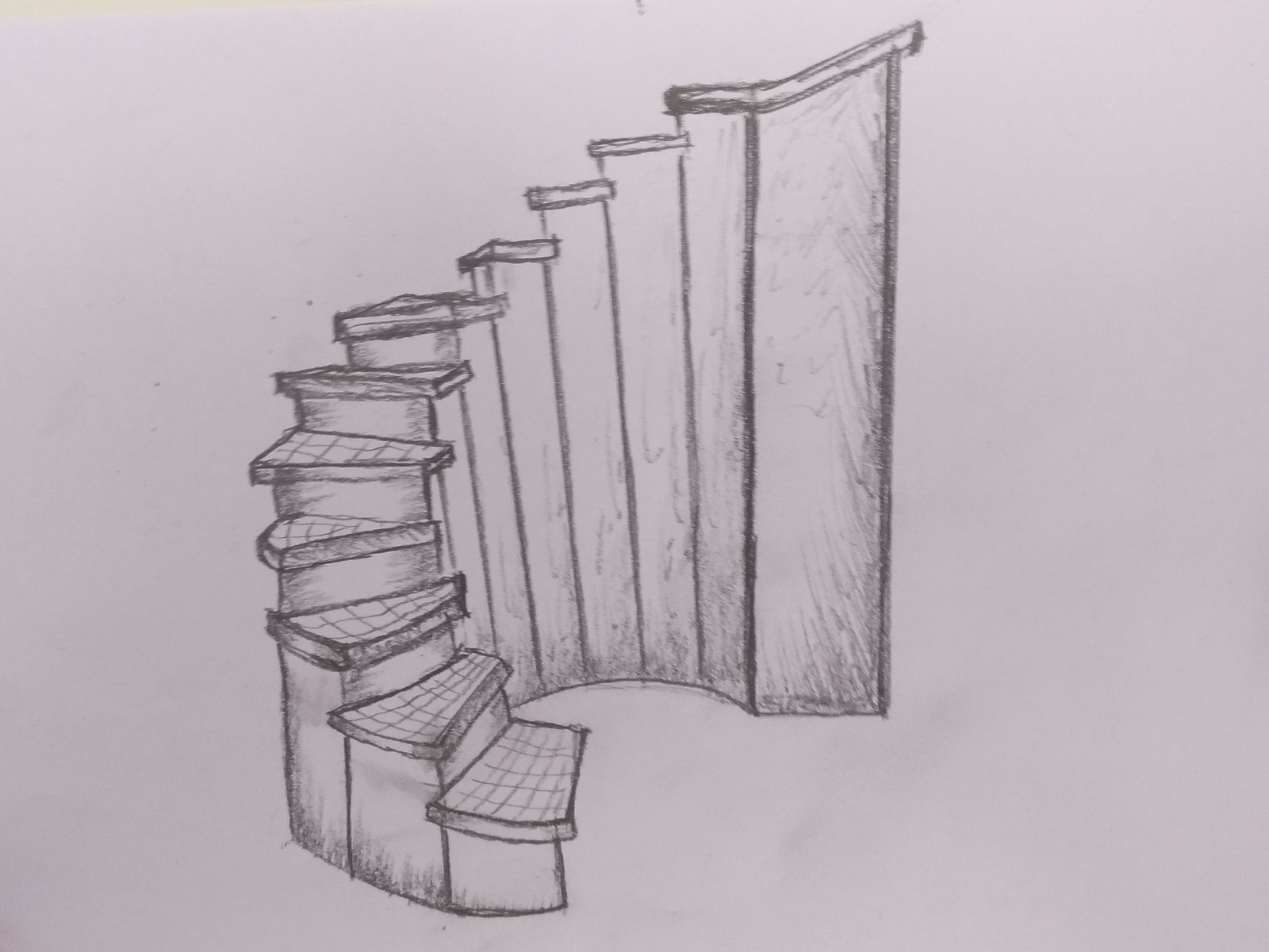 Stairs drawings up and down