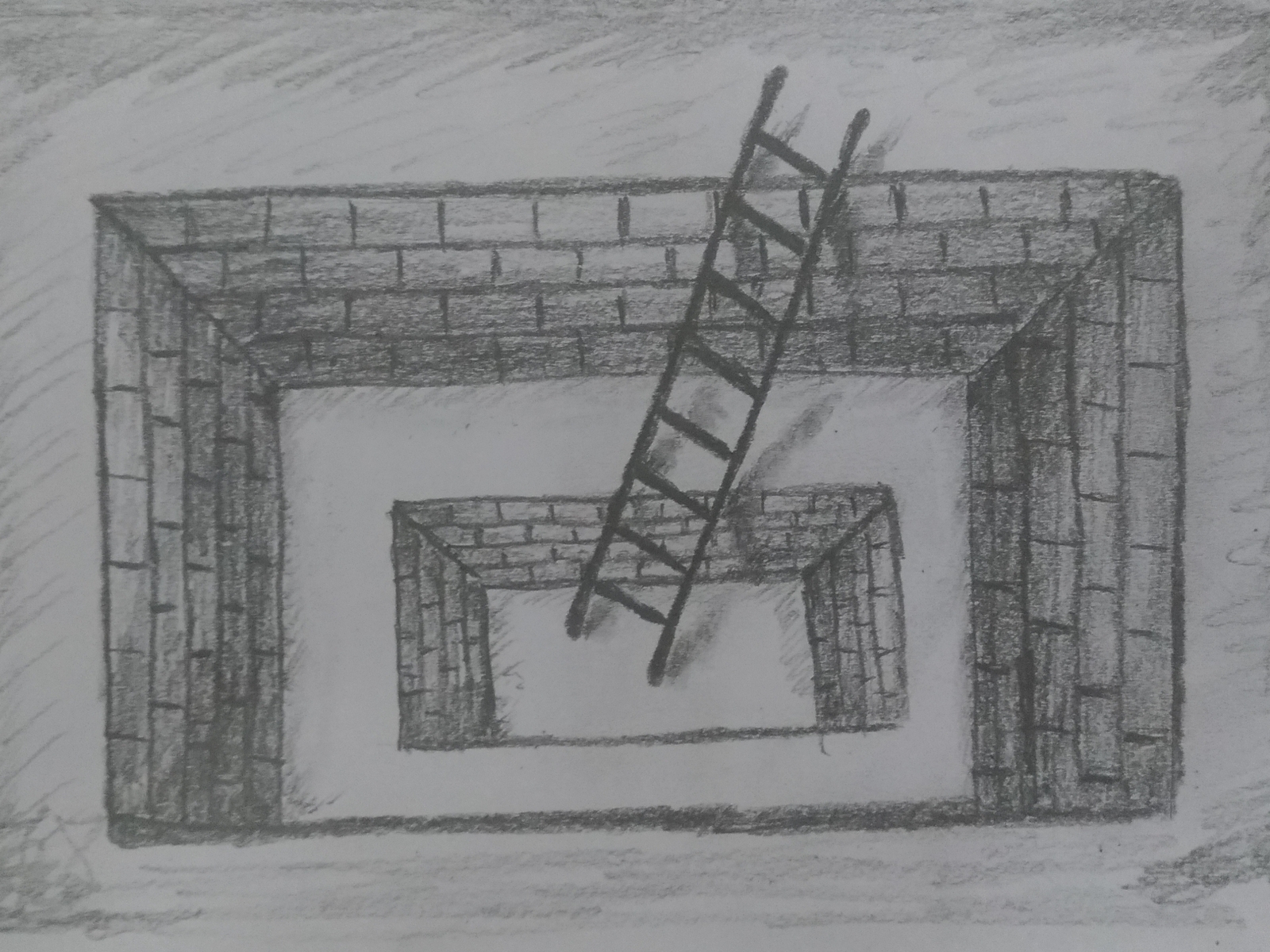 Hole 3D Ladder Drawing by MLSPcArt on Dribbble