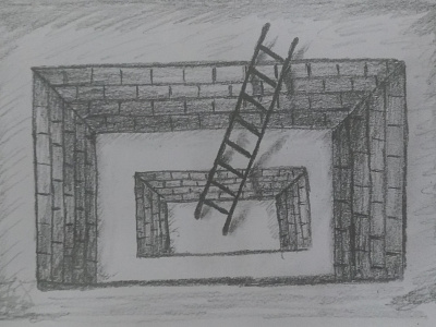 Hole 3D Ladder Drawing 3d art 3d drawing 3d ladder 3dartist art art board cute depths drawing hand drawing hole holes home house illustration ladder pencil drawing sketch sketch drawing stairs