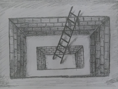 Hole 3D Ladder Drawing