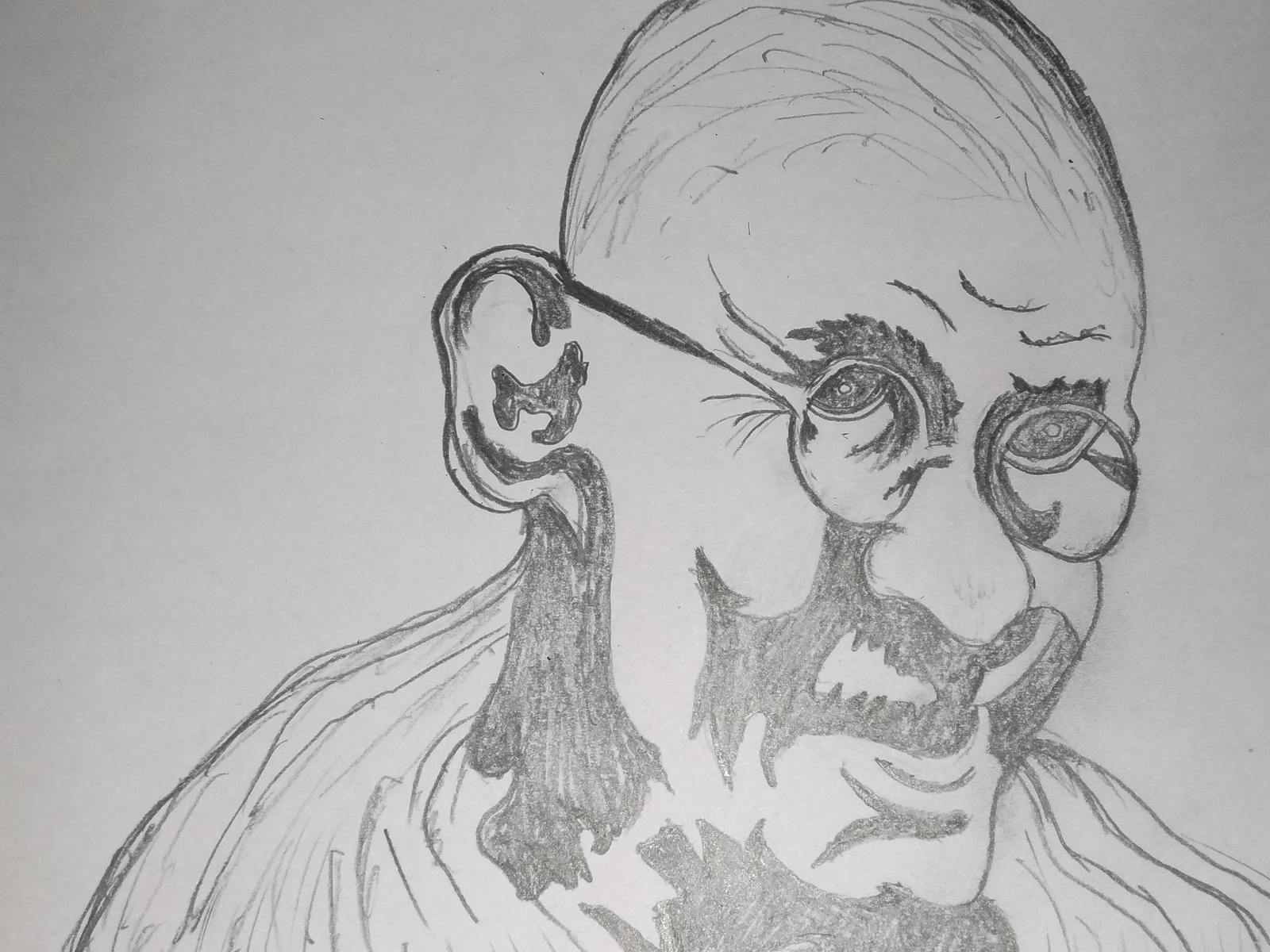 Mahatma Gandhi Hand Drawing Outline Sketch Stock Vector Royalty Free  2203732249  Shutterstock