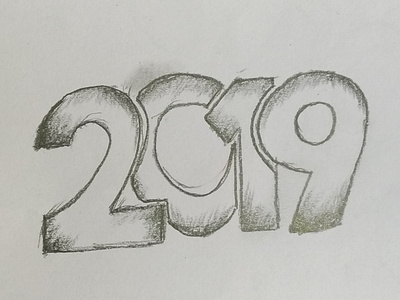 New Year 2019 Drawing Art